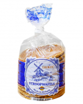 Фото продукту:Вафлі голландські з карамельною начинкою Erikol Stroopwafels, 400 г