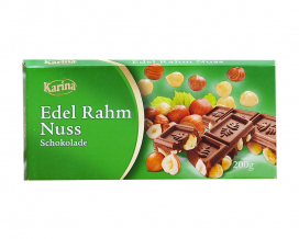 Фото продукту: Шоколад молочний з фундуком Karina Edel Rahm Nuss MILK, 200 г