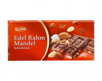 Фото продукта:Шоколад молочный с миндалем Karina Edel Rahm MANDEL, 200 г
