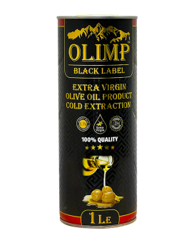 Фото продукта: Масло оливковое первого отжима Extra Virgin Olive Oil Gold Extraction OLIMP BLACK LABEL, 1 л