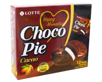 Фото продукту:Печиво сендвіч шоколадне LOTTE Choco Pie Cacao, 336 г