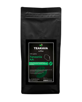 Фото продукту: Кава в зернах Teakava Tanzania AA, 1 кг (моносорт арабіки)