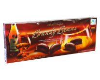 Фото продукту:Цукерки шоколадні праліне з бренді 16% Maitre Truffout Brandy Beans, 200 г
