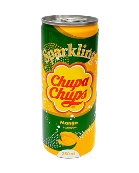 Фото продукту: Напій соковмісний безалкогольний газований Sparkling Chupa Chups Mango, 250 мл