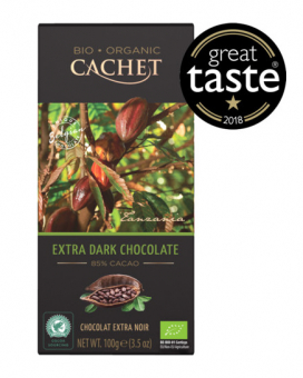 Фото продукту: Шоколад Cachet Bio Organic чорний екстра 85%, 100 г