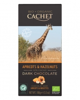 Фото продукта:Шоколад Cachet Bio Organic черный с абрикосом и фундуком 57%, 100 г