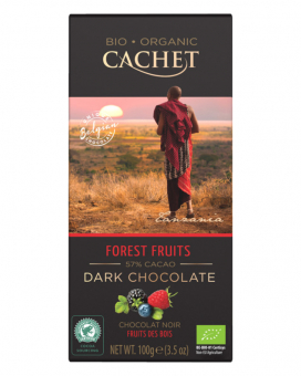 Фото продукта: Шоколад Cachet Bio Organic черный с лесными ягодами 57%, 100 г