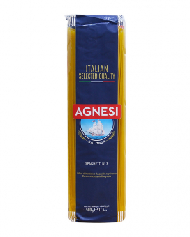 Фото продукту: Паста спагетті Agnesi Spaghetti N3, 500 г