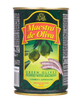 Оливки с анчоусом Maestro de Oliva, 280 г (ж/б)