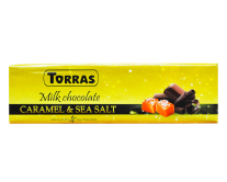 Фото продукта:Шоколад молочный с соленой карамелью без глютена TORRAS, 300 г