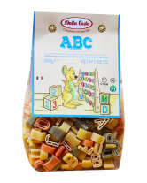 Фото продукта:Макароны DALLA COSTA ABC Алфавит с томатом и шпинатом, 250 г