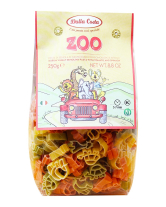 Фото продукта:Макароны DALLA COSTA Zoo Зоопарк с томатом и шпинатом, 250 г