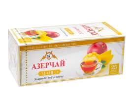 Фото продукту: Чай чорний Azercay "Манго", 1,8 г * 25 шт (ароматизований чай у пакетиках)