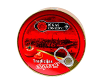 Фото продукту:Лосось у томатному соусі Rigas Konservi Tradicijas Eksperti, 220 г