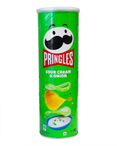 Фото продукту:Чіпси PRINGLES Sour Cream & Onion Сметана та цибуля, 165 г