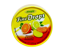 Фото продукту:Льодяники зі смаком лимон-апельсин Woogie Fine Drops Zitronen & Orangen, ...