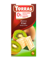Фото продукту:Шоколад білий без цукру, без глютену TORRAS з ківі 27%, 75 г