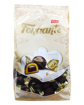 Фото продукту: Цукерки шоколадні з карамельним кремом та шоколадною начинкою Elvan Fondante Caramel Toffe Chocolate, 1 кг