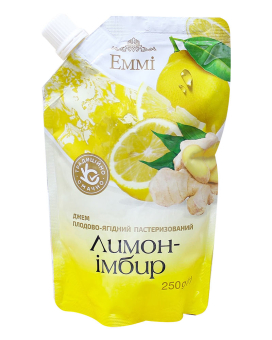 Фото продукту: Джем плодово-ягідний Лимон-імбир Emmi, 250 г