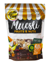 Фото продукта:Мюсли с фруктами, орехами и семенами Hello Day! Muesli Fruts & Nuts, 300 г