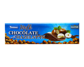 Шоколад молочный без глютена TORRAS с фундуком 32%, 300 г