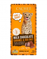 Фото продукта:Шоколад Cachet молочный с соленой карамелью 31%, 180 г