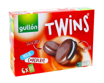 Фото продукта:Печенье сендвич шоколадное в молочном шоколаде GULLON Twins Milk Chocolat...