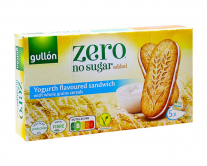 Фото продукту:Печиво сендвіч вівсяне з йогуртовим прошарком без цукру GULLON ZERO, 220 г