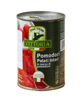 Фото продукту:Помідори цілі в томатному соку VITTORIA Pomodoro Pellati Interi, 400 г