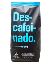 Фото продукту:Кофе в зернах без кофеїну BURDET Descafeinado, 1 кг (100% арабіка)