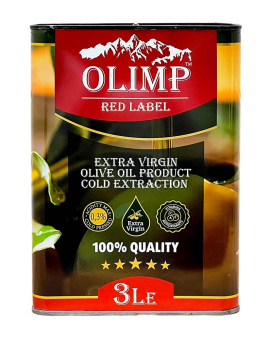 Фото продукта: Масло оливковое первого отжима Extra Virgin Olive Oil Gold Extraction OLIMP RED LABEL, 3 л 