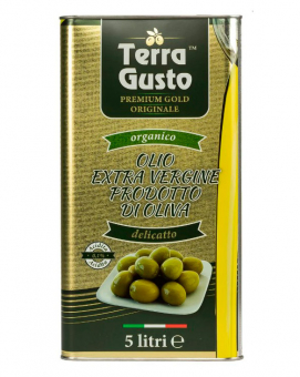 Фото продукту: Олія оливкова першого віджиму Extra Virgin TERRA GUSTO GOLD, 5 л