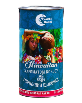 Фото продукта: Горячий шоколад Чудові напої Hawaiian с ароматом кокоса, 200 г (тубус)