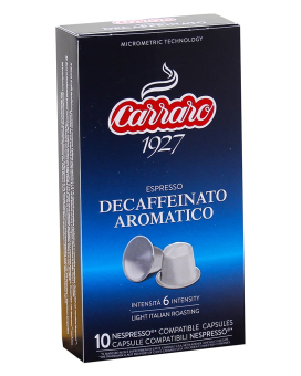 Фото продукта: Кофе в капсулах Carraro Decaffeinato Aromatico NESPRESSO (без кофеина), 10 шт