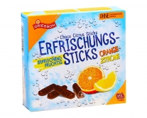 Фото продукту:Цукерки шоколадні з начинкою Апельсин-лимон Griesson Erfrischungs-sticks ...