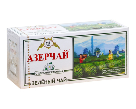 Фото продукту: Чай зелений із жасмином Azercay, 2г*25 (у пакетиках)