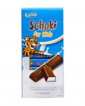 Фото продукта:Шоколад молочный с молочной начинкой Karina Schoki for Kids MILK STICKS, ...