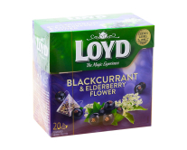 Фото продукта:Чай фруктовый Черная смородина-бузина LOYD Blackcurrant & Elderberry Flow...