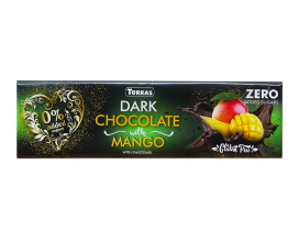 Шоколад черный без сахара, без глютена TORRAS ZERO с манго 52%, 300 г