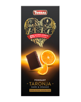 Фото продукту:Шоколад чорний без цукру, без глютену TORRAS Zero з апельсином 52%, 125 г