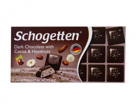 Фото продукта: Шоколад Schogetten Dark Chocolate with Cocoa & Hazeinuts