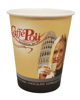 Фото продукту: Склянка паперова Caffe Poli "Хлопчик/дівчинка" вендінг 175 мл, 50 шт