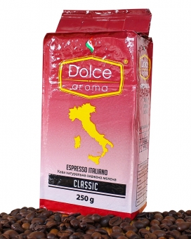 Фото продукта: Кофе молотый Dolce Aroma Classic, 250 г (10/90)