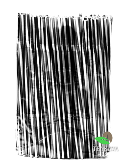 Фото продукту: Трубочка фреш чорно-біла, кручена, з гофрою, d8, 25см, 100шт