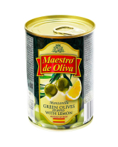 Фото продукту:Оливки з лимоном Maestro de Oliva, 280 г (ж/б)