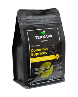 Фото продукту: Кава в зернах Teakava Colombia Supremo, 250 г (моносорт арабіки)