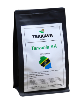 Фото продукта: Кофе в зернах Teakava Tanzania AA, 250 г (моносорт арабики)