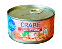 Фото продукту:М'ясо натуральне краба Les Doris Crabe Chair et Pattes, 170 г