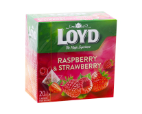 Фото продукта:Чай фруктовый Малина-клубника LOYD Raspberry & Strawberry, 40 г (20шт*2г)