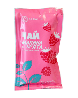 Чай фруктово-медовый "Малина и мята" Аскания, 50 г